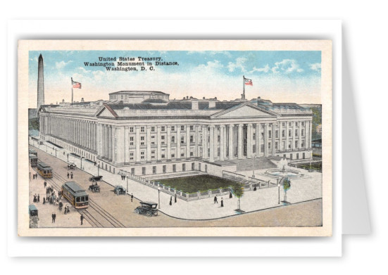 Washington DC, birds-eye US Treasury