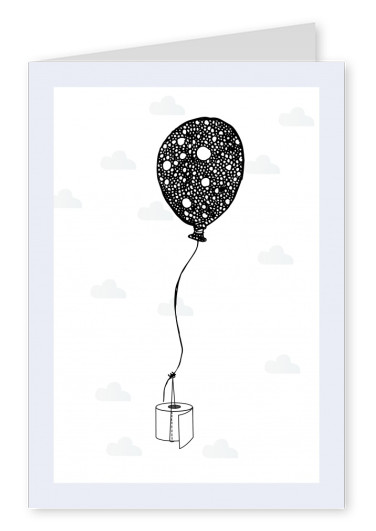 Over-Night-Design ballon wc-papier 