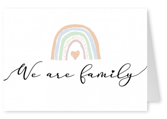 postcard We are family