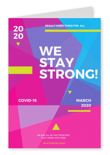 we stay strong design postcard