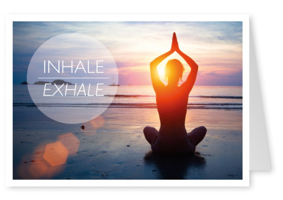 inhale exhale weisheit spruch yoga strand