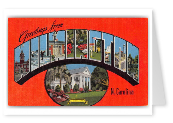 Wilmington North Carolina Greetings Large Letter