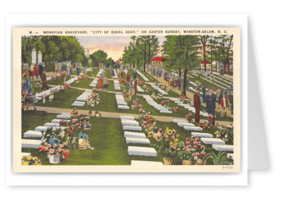 Winston-Salem North Carolina Moravian Graveyard on Easter Sunday