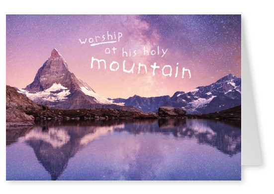 postcard SegensArt  worship his holy mountain