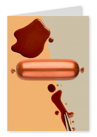 Kubistika sausage with bloodstainsâ€“mypostcard