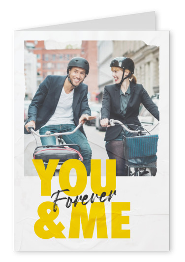 postcard You and me forever