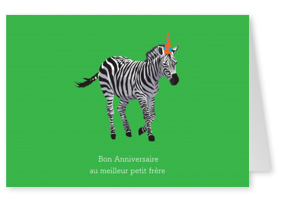 Födelsedagskort med Zebra