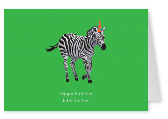 Tarjeta de cumpleaños con una Cebra