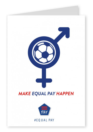 Equal Pay postcard design