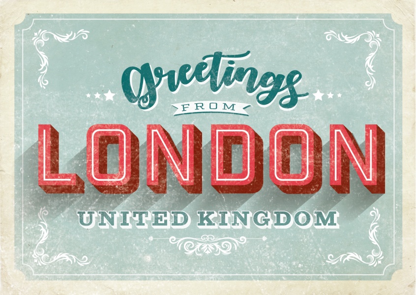 Vintage postkarte London