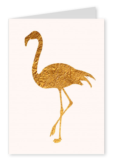 Kubistika goldener Flamingo