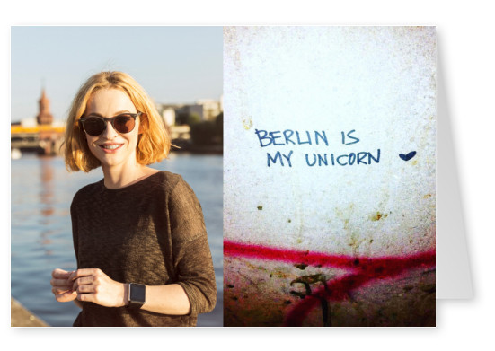 Postkarte Berlin is my unicorn