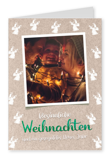 Postkarte Besinnliche Weihnachten und ein gesegnetes neues Jahr