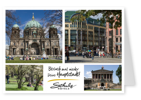 Postkarte Besuch mal wieder Deine Haupstadt