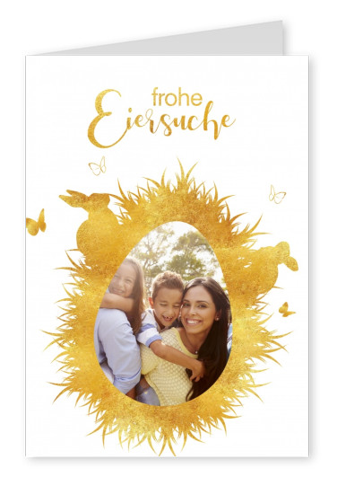 Postkarte Frohes Eier bemalen