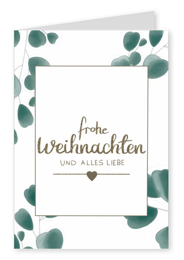 Frohe Weihnachten und alles Liebe