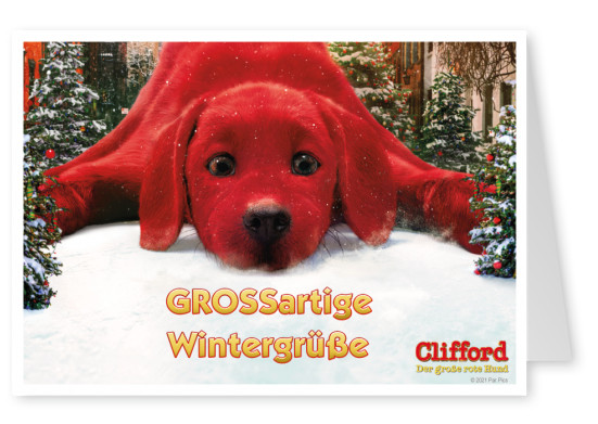 Postkarte Clifford GROSSartige Wintergrüße