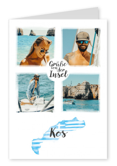 Postkarte Grüße von der Insel Kos