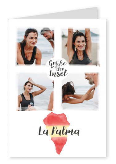 Postkarte Grüße von der Insel La Palma
