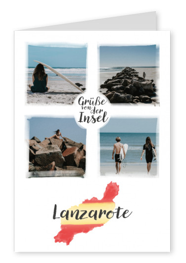 Postkarte Grüße von der Insel Lanzarote