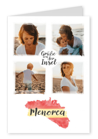 Postkarte Grüße von der Insel Menorca