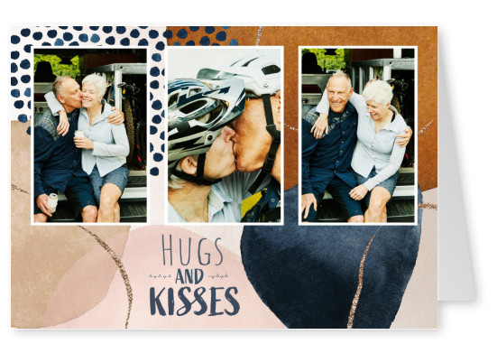 Postkarte Hugs and kisses
