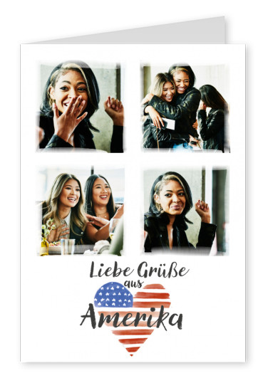 Postkarte Liebe Grüße aus Amerika