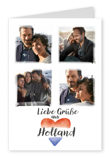 Postkarte Liebe Grüße aus Holland