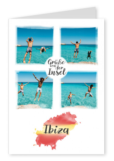 Postkarte Liebe Grüße aus Ibiza