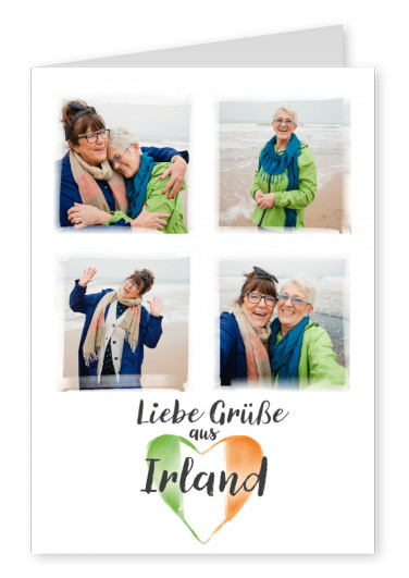 Postkarte Liebe Grüße aus Irland