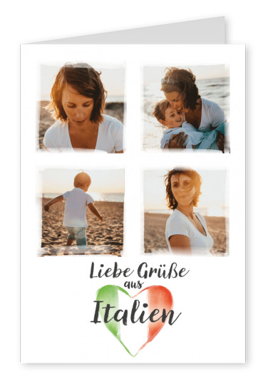 Postkarte Liebe Grüße aus Italien