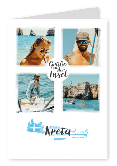 Postkarte Grüße von der Insel Kreta