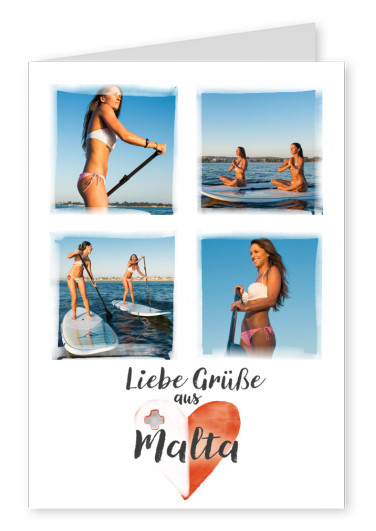 Postkarte be Grüße aus Malta
