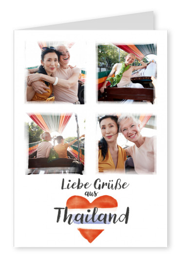 Postkarte Liebe Grüße aus Thailand