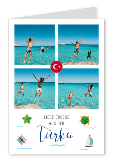 Meridian Design Postkarte Liebe Grüße aus der Türkei
