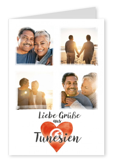 Postkarte Liebe Grüße aus Tunesien