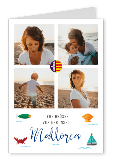 Meridian Design Postkarte Liebe Grüße aus Mallorca