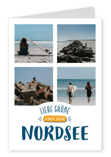 CARTELINA Grußkarten Liebe Grüße von der Nordsee