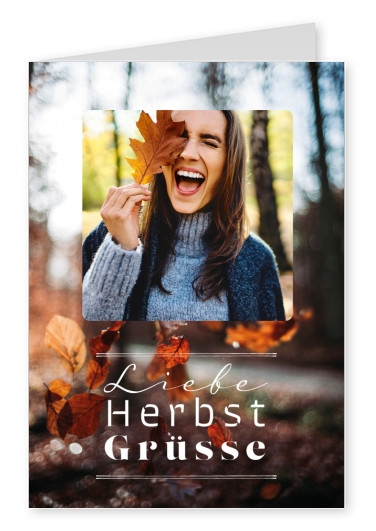 Postkarte Liebe HerbstgrÃ¼sse