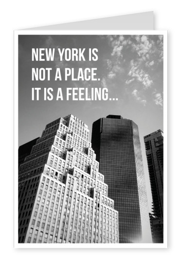 New York Skyline Postkartenspruch