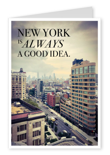 new york skyline foto mit Spruch