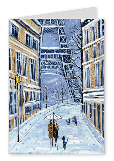 Painting from South London Artist Dan Paris Snow Day