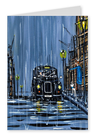 Painting from South London Artist Dan Rain Taxi