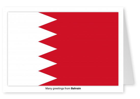 Postkarte mit Flagge von Bahrain