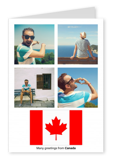 Postkarte mit Flagge von Kanada
