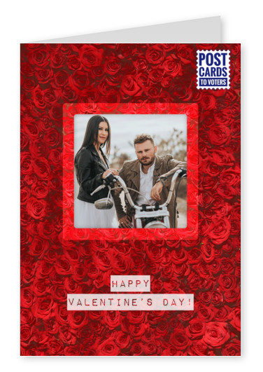 Happy Valentine`s Dayt mit Rosen