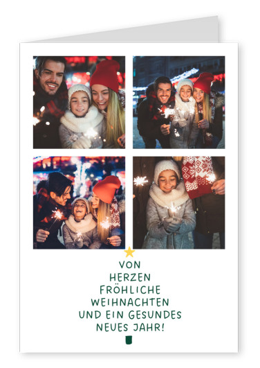 Von Herzen fröhliche Weihnachten und ein gesindes Neues Jahr