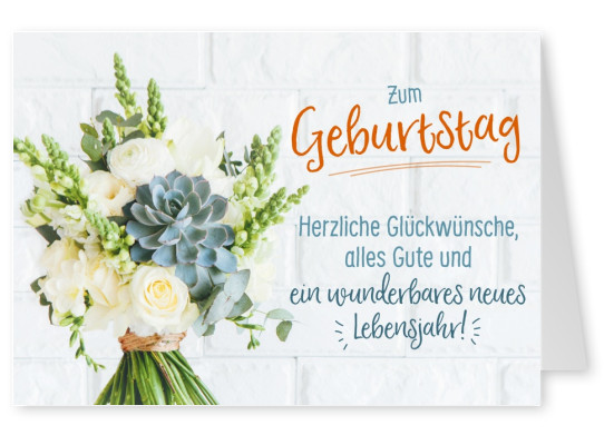 Postkarte Gutsch Verlag - Zum Geburtstag Herzliche Glückwünsche
