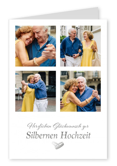Postkarte Zur Silbernen Hochzeit