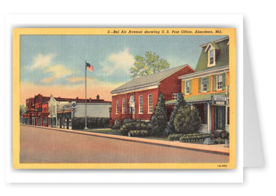 Aberdeen Maryland Bel Air Avenue Post Office